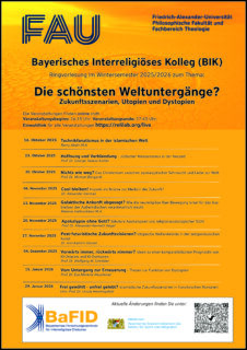 Towards entry "Public lecture series on the topic “Die schönsten Weltuntergänge? Zukunftsszenarien, Utopien und Dystopien”"