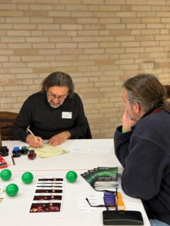 Zuheir Elia displays calligraphy art